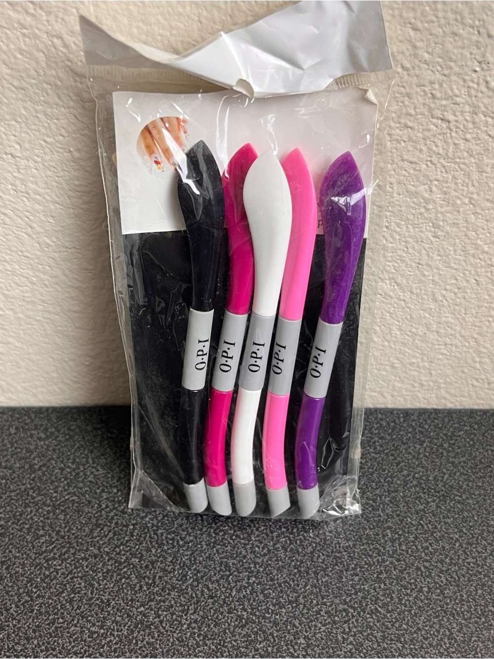 OPI Cuticle Pushers - Black, White, Hot Pink, Purple